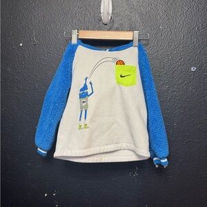 Nike Kids Blue and White Fleece Basketball Hoodie Size 24M